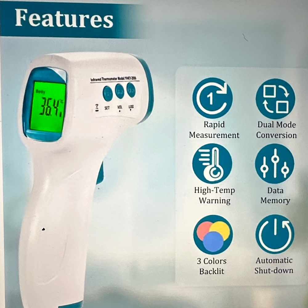 ❣️5|$25❣️last 1 Purple and White Infrared Thermometer. 🆕 - Picture 3 of 3